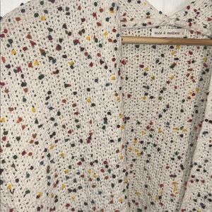 💥Moon & Madison Confetti Open Cardigan Sweater Ivory